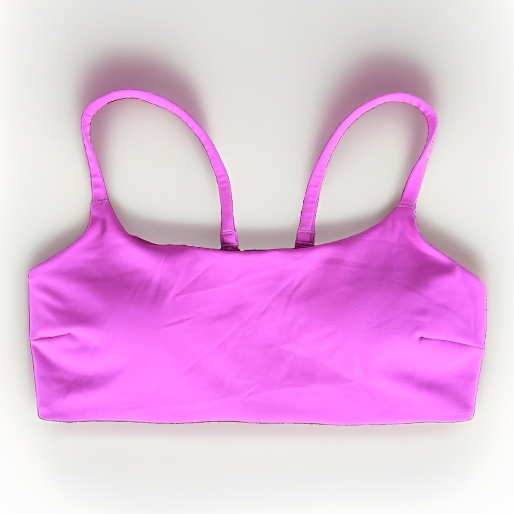 Lululemon Women's Wunder Train Strappy Racer Bra, Sonic Pink Size 8